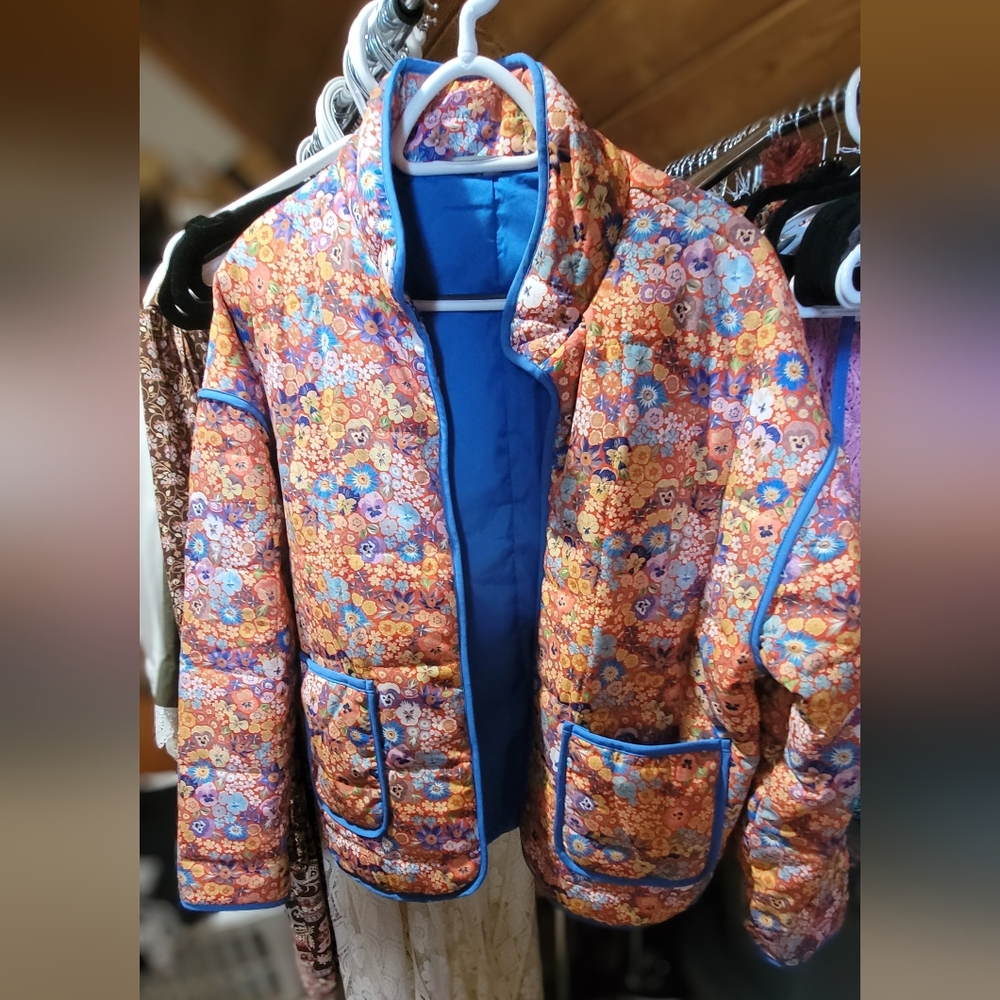 #141 Floral Quilted Jacket - Multicolor